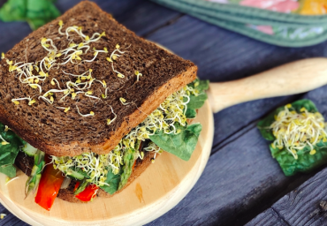 Sandwich integral de verdures i germinats